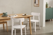 Asuna - Lot de 2 chaises en blanc ivoire et chêne naturel, style nordique - Hauteur 80 cm_1