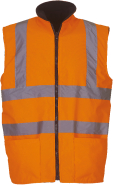 Bodywarmer réversible haute visibilité - Yoko - Réf: YHV008F - Imperméable et conforme EN ISO20471:2013 catégorie 2_1