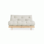 Canapé convertible futon ROOTS - Pin naturel - Coloris naturel - Couchage 140x200 cm - Réglable 3 positions - Marque KARUP_1