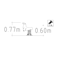 Jeu sur ressort Simmy 1 place - réf 8044688 - Hags - Fondation à enterrer - Gris_1