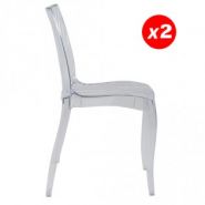 S6327TRL2 - Chaises empilables DUNE - Weber Industries - polycarbonate transparent - lot de 2_1