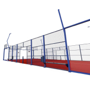 Terrain de Padel 'PANORAMIC' - 108 mètres de tube de 120 x 60 x 2 mm - 14 unités de 1 x 2 mètres de cadres grillagés_1