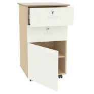 Borne d'accueil double tiroir - 2 serrures incluses - Réf. A.CT3 - Dimensions L555mm x H970mm x P555mm