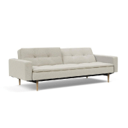 Canapé design Dublexo Styletto convertible lit 115x210 cm - Pieds chêne naturel - Tissu Mixed Dance Natural_1