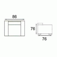 Fauteuil design scandinave EGSMARK - piétement en chêne - revêtement cuir noir - 86x76x76 cm_1