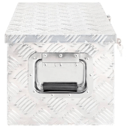 Vidaxl boîte de rangement argenté 70x31x27 cm aluminium 152250_1