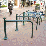 Arceau cycles et motos avec signalétique - boule - acier peint sur galva - réf 8207532_1