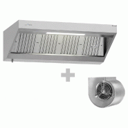 Hotte murale inox 1m80 avec moteur, régulateur, filtre et éclairage | Profondeur 700 mm_1