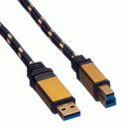 Roline gold câble usb 3.2 gen 1, type a - b, m/m, 0,8 m_1