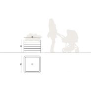 Jardinière Vega 133169 - Komserwis - béton sablé ou peint - hauteur 60 cm_1