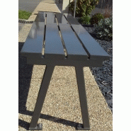 Banc public en métal ACTUS - Banquette City D - Fixation fixe sur platine_1