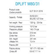 Dplift M80/31 - Crics pour applications minières et industrielles - Dino Paoli - Capacité 80/50/25T - Poids 138 kg_1