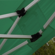 Tente pliante 3x3m - Aluminium 40mm - Toit vert 300g/m² imperméable et anti-UV_1