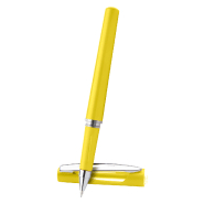 Stylo roller en plastique - encre bleue - couleur jaune - 12g_1