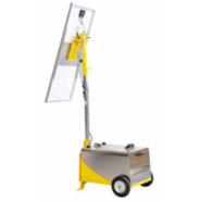 Kit pour alimentation photovoltaïque 12V pour chantiers routiers - KIT100 SL23 avec panneau monocristallin et chariot SL23_1