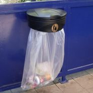 Orbis - poubelle publique 110 litres - Glasdon - avec porte-sac, options de couleurs et de couvercles_1