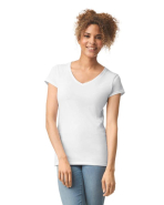T-shirt femme col V Softstyle - Gildan - 100% coton ring spun - Réf: GI64V00L_1