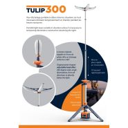 Tour d'éclairage portable de chantier - TULIP 300 - LED dimmable, batteries ou 220V, surface 2200m²_1