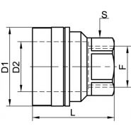 Inox 316 (modèle : 5278) - Coupleur femelle à passage libre - Béné Inox - Diamètres DN6 à DN25_1