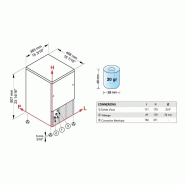 Machine à glaçons creux 22 kg/24h réserve 4kg condenseur air Brema_1