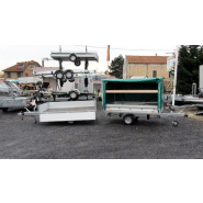 Remorque bâchée plateau Humbaur 1451 - 1 essieu, roues 195/55 x 10 avec frein - transport polyvalent_1