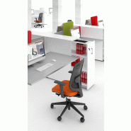 Bureau bench 2 personnes Yan avec maxi rangement - MDD - Blanc 9010, 180, Chêne Canadien_1