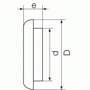 Grille de ventilation extérieure à encastrer ø 120 mm - finition blanc