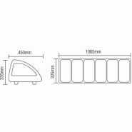 Kit réfrigéré à poser 83 L Portes coulissantes L.1483mm mm AFI Collin-Lucy_1