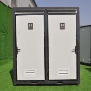 Module sanitaire double 4 m², pour les chantiers, événements ou zones de passage - 2 WC et 2 lave-mains_1
