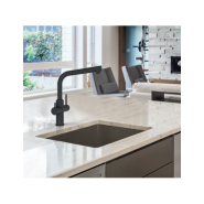 Robinet Mitigeur 3 Voies METAL FREE - Noir Mat - Certifié ACS, AENOR et NF - Technologie EcoNature_1