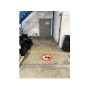 Sticker sol interdiction aux chariots élévateurs - diamètre 500mm - Haute Résistance - Adhésif marquage au sol intérieur_1