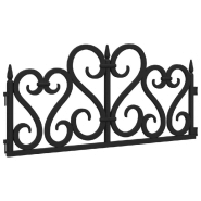 Vidaxl bordures de pelouse 17 pcs noir 10 m pp 318301_1