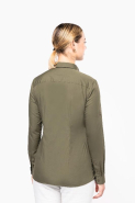 Chemise safari manches longues femme - 100% coton - Réf: K591 - Aspect vieilli et décontracté_1