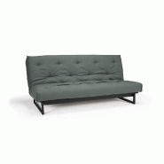 Innovation Living - Canapé clic-clac convertible Fraction lit 140x200 cm - Capitonné tissu Elegance Green - Style contemporain_1