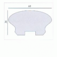 Main courante Socaflex Handrails - élastomère - section 36x60mm - aspect chêne - longueur 3ML_1