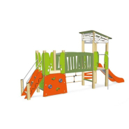 Structure ludique pour enfants avec panneau à grimper et panneau ludique