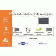 Porte industrielle latérale woodgrain - 3000 / 2300_1