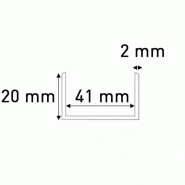 Profilé pvc en u de 40 mm blanc pour chants de panneaux et cloisons_1