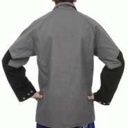 Veste de soudeur coton ignifugé 520g avec renforts en cuir croûte de vache - pcvtc10 - weldas_1