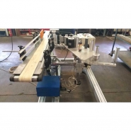 5043 - Étiqueteuse Altech pour flacons ronds - Occasion - Hauteur banderolage 55 mm - Largeur convoyeur 100 mm_1