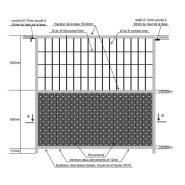 Barrière de chantier couleur foncé, marron/grise - Hauteur 1m ou 2ml - Bvp2_1