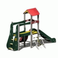 Structure pour aire de jeux combinée - 1 tour Neo avec glissière PE - Neo10907i - Crea Equipements_1