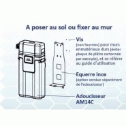 Adoucisseur d'eau mural 14 litres - Blanc - Extra plat et compact pour habitation et spa_1