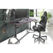 Bureau assis debout électrique réglable en hauteur - Plateau bois imitation carbone 160x60 cm - DX Racer Gaming 5_1