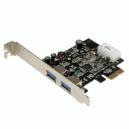 Carte Contrôleur PCI Express vers 2 Ports USB 3.0 avec UASP - Alimentation LP4_1