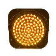 Feu clignotant orange avec visière en aluminium