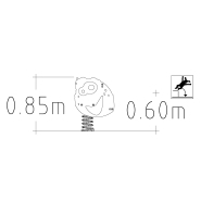 Jeu sur ressort Yo-Yo 1 place - réf 8019886 - Hags - Bleu - Scellement béton_1