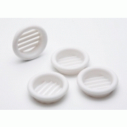 Lot de 4 grilles d'aération en ABS naturel - Diamètre 4 cm - Pour meubles - Passage d'air 6 cm²_1