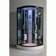 Cabine de douche hammam Lutèce® - 80x80 cm - Panneau digital, hydromassage, LED, Bluetooth et USB_1
