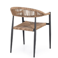Chaise avec accoudoir Jandia anthracite SA26/naturel 56 x 60 x 78 cm - par 4_1